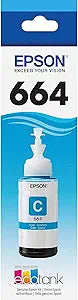Epson T664220-S Cyan EcoTank Ink Bottle - High Capacity