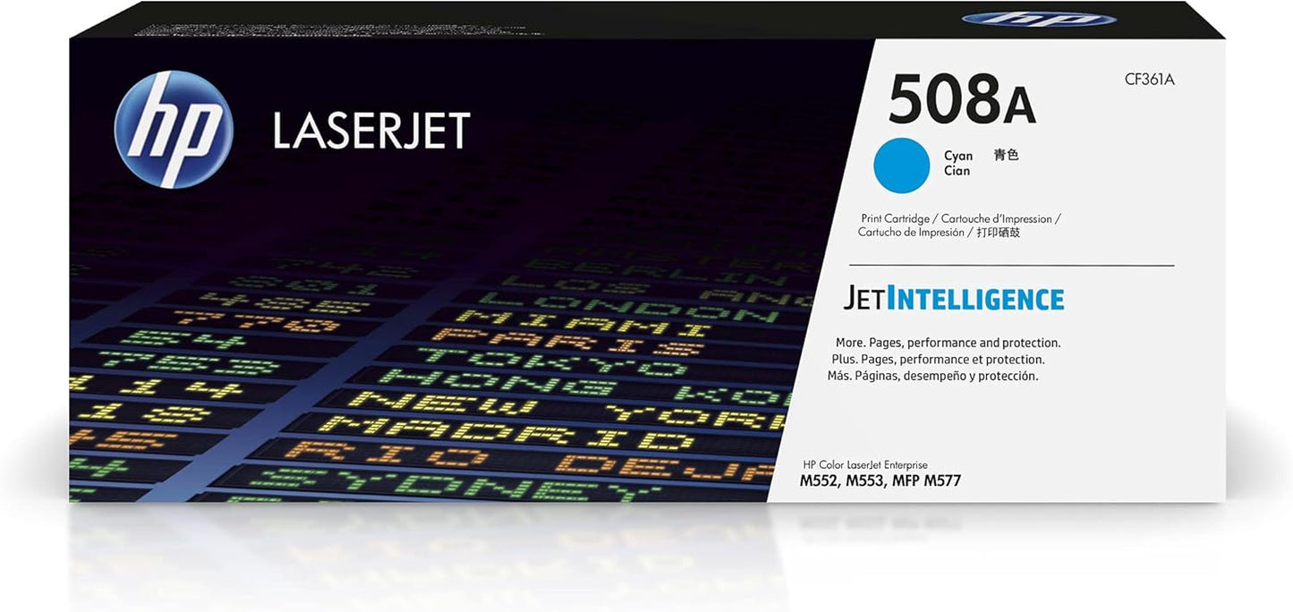 HP CF361A 508A Cyan LaserJet Toner Cartridge