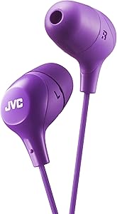 JVC HAFX38V Marshmallow Memory Foam Violet Earbuds — main product image