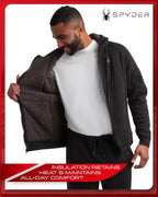 Spyder Hoodie Men's Sherpa Lined Fleece Zip Up Jacket