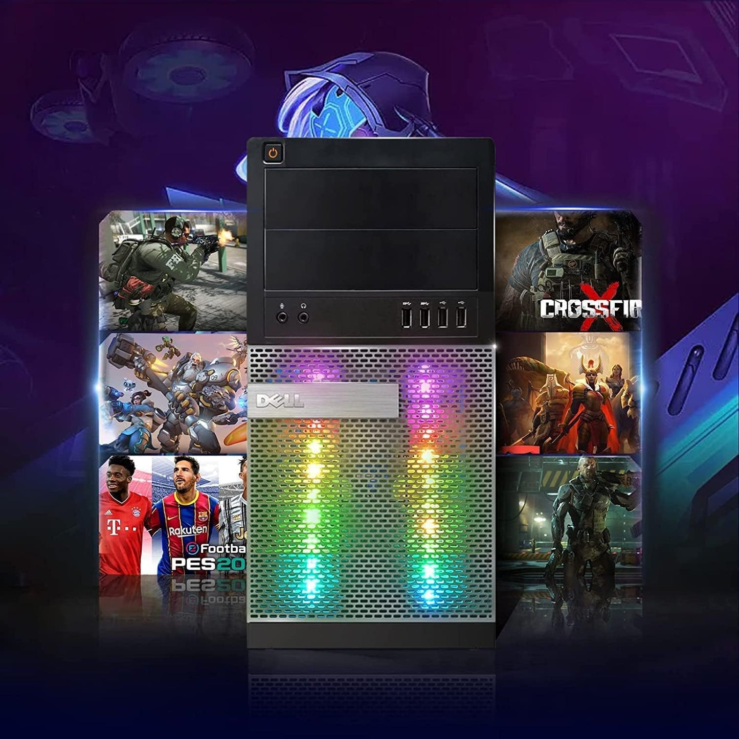 Dell OptiPlex Tower RGB Gaming PC i7 GTX 1660 Super Renewed