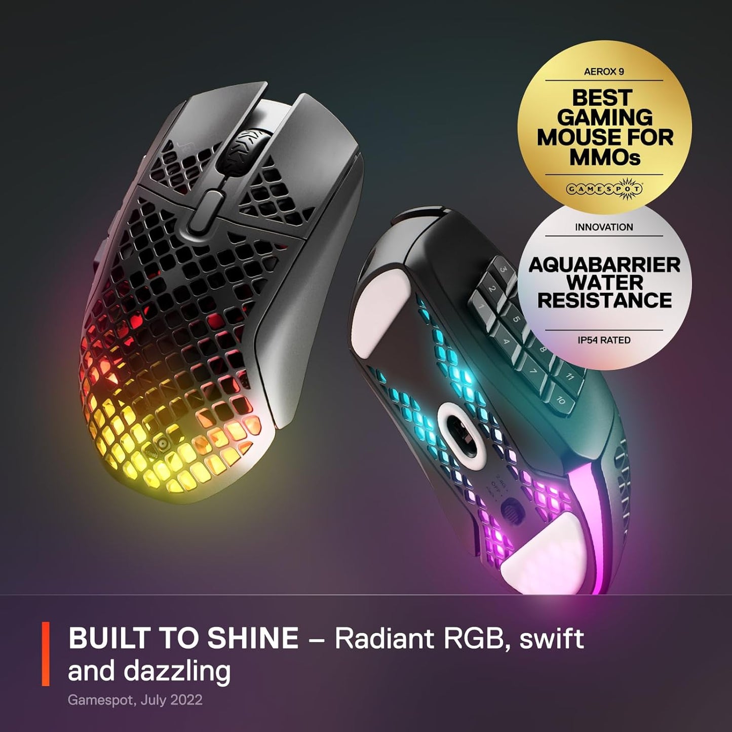 SteelSeries 62618 Aerox 9 Wireless RGB Gaming Mouse