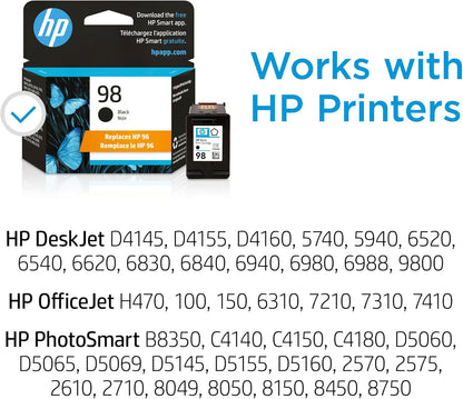 HP 98 Black Ink Cartridge C9364WN Original