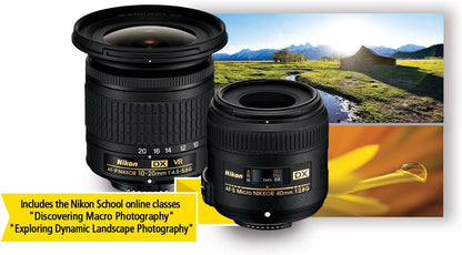 Nikon 13534 Landscape & Macro Two Lens Kit 10-20mm & 40mm