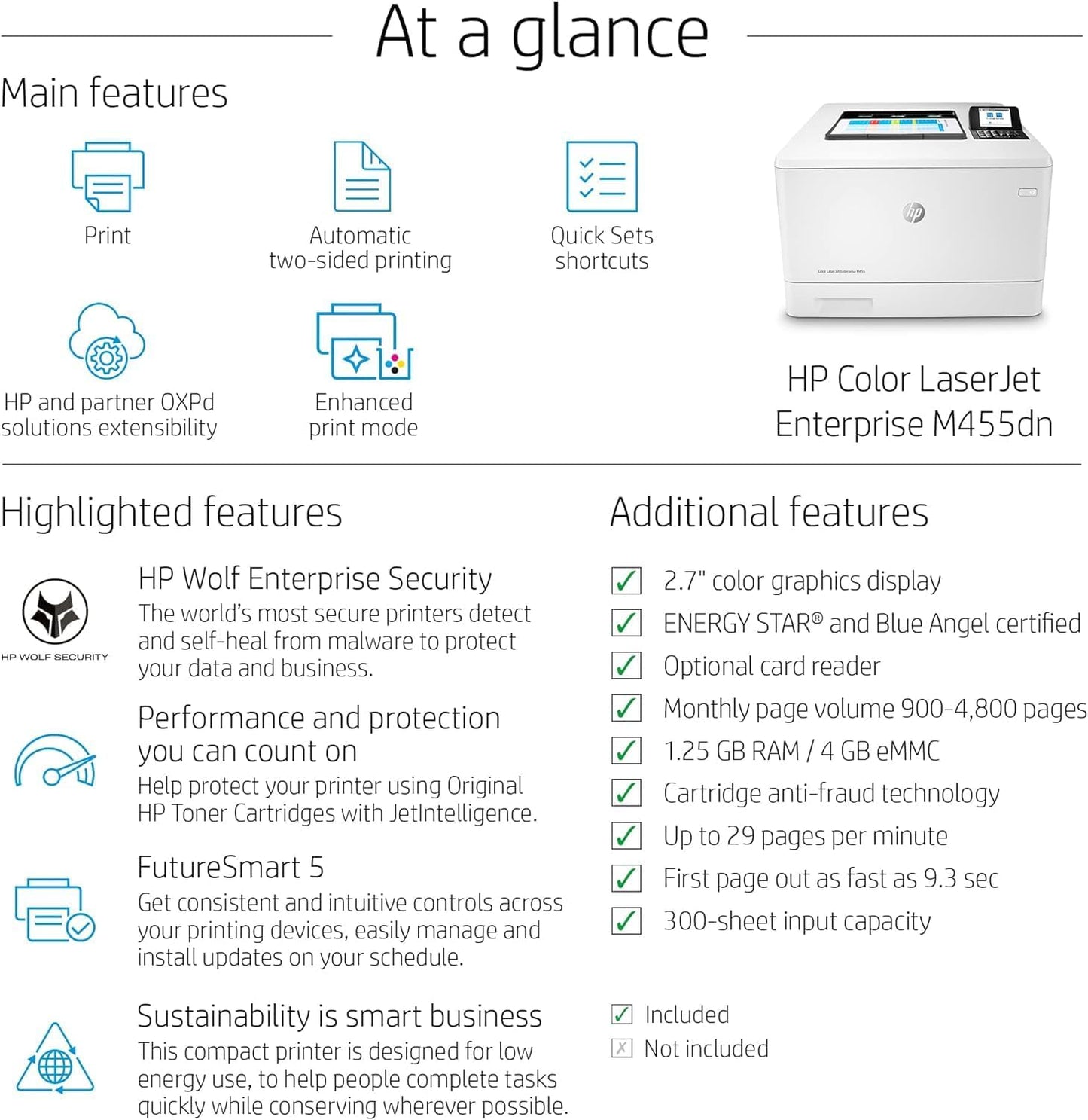 HP M455dn Renewed Premium Color LaserJet Enterprise