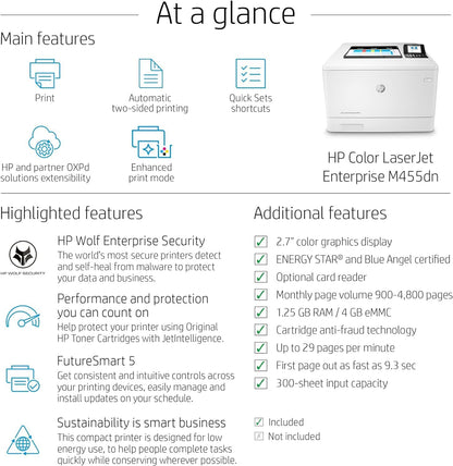 HP M455dn Renewed Premium Color LaserJet Enterprise