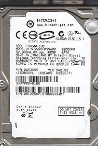 Hitachi HTS722016K9SA00 160GB SATA 2.5" Hard Drive
