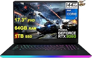 MSI GE76 Raider Gaming Laptop 17.3" RTX 3060