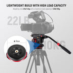 Neewer GM006 Heavy Duty Video Tripod Fluid Head with QR Plate