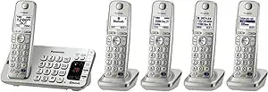 Panasonic KXTGE275S Link2Cell 5-Handset Cordless Phone
