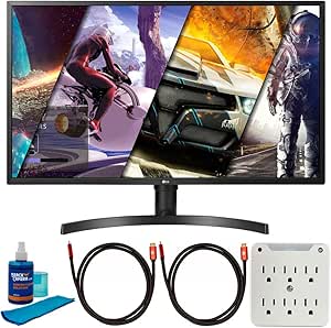 LG E11LG32UK550B 32-inch 4K UHD Monitor Bundle