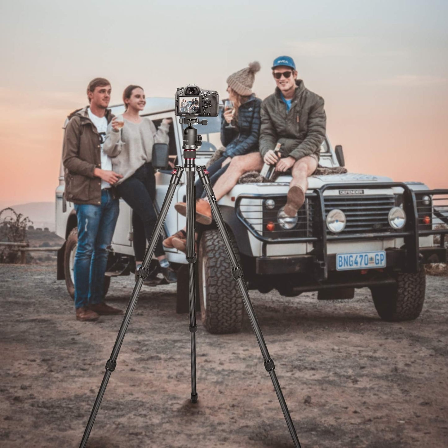 Neewer 10081590@@##1 66" Carbon Fiber Camera Tripod