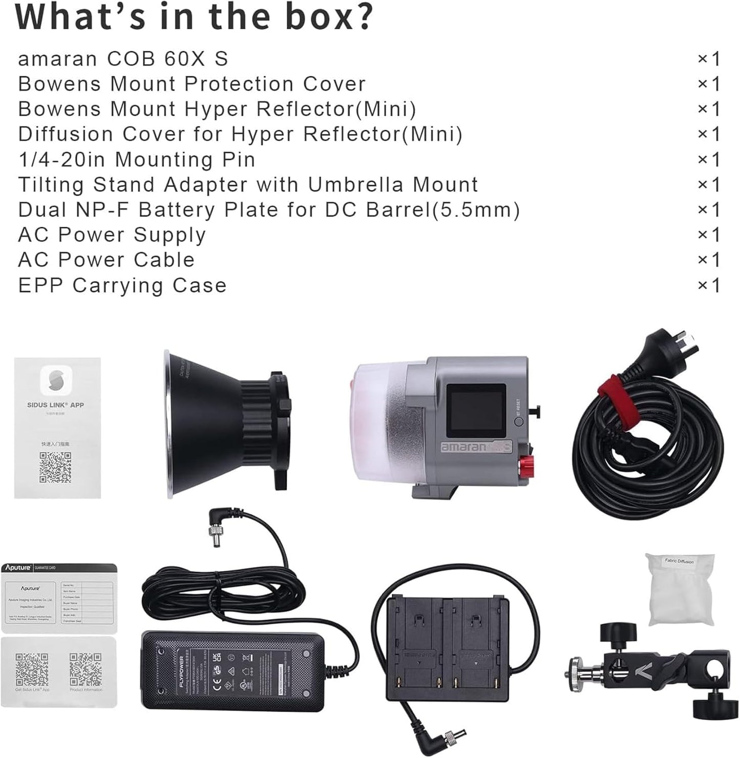 Aputure Amaran COB 60X S Bi-Color LED Video Light