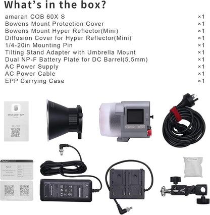 Aputure Amaran COB 60X S Bi-Color LED Video Light