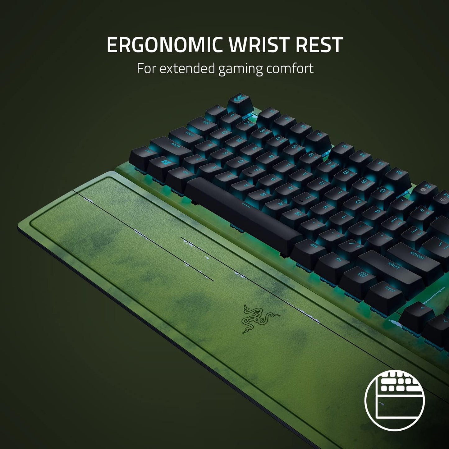 Razer RZ03-03260200-R3U1 BlackWidow V3 Green Switch Keyboard (Renewed)
