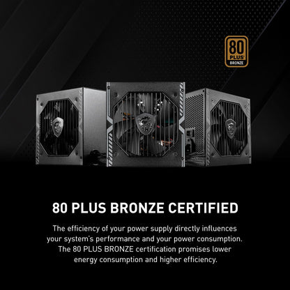 MSI 306-7ZP2B11-CE0 MAG A650BN 650W 80+ Bronze PSU