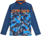 Spyder 38C015401 Boy's Camo Half Zip Base Layer