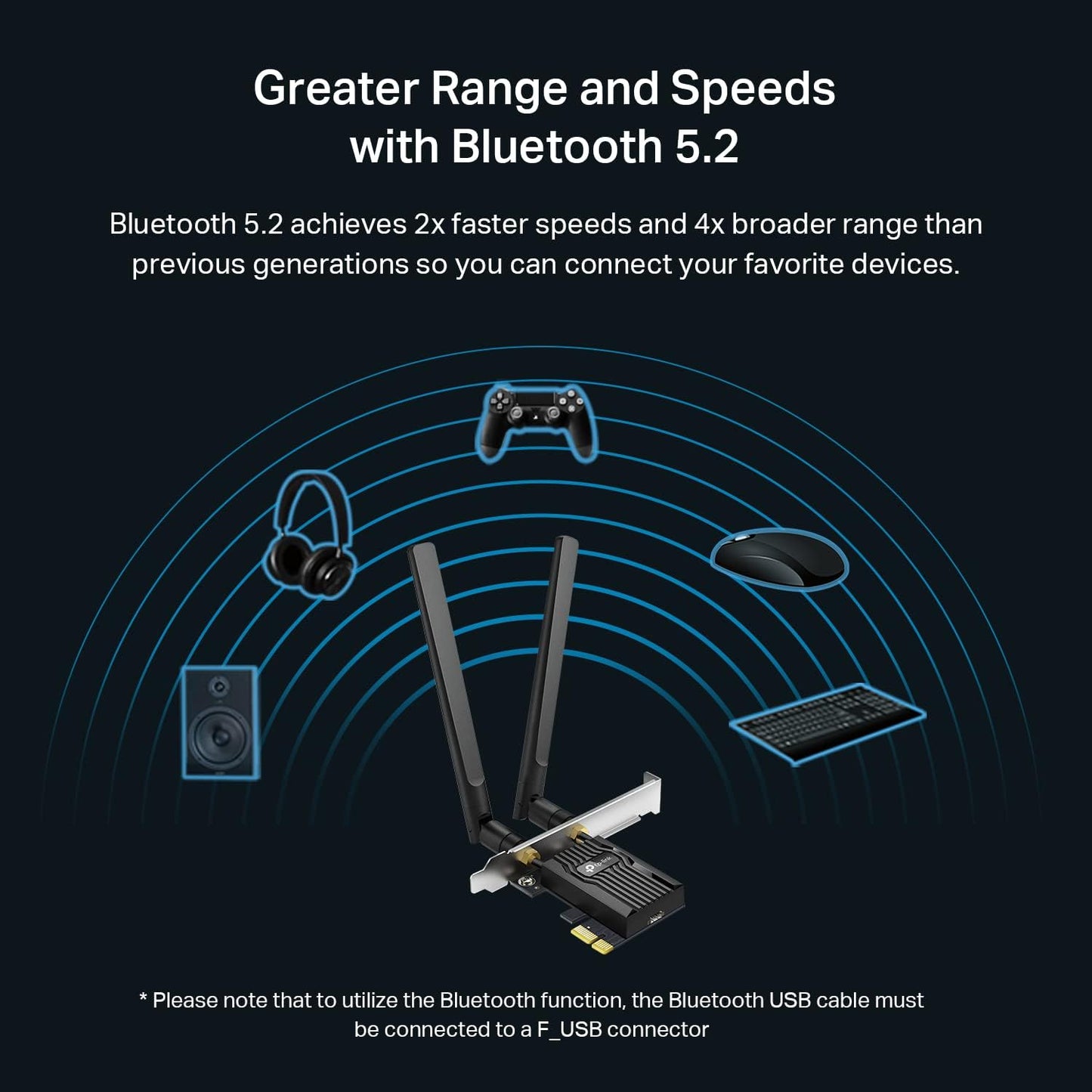 TP-Link Archer TX55E WiFi 6 PCIe Adapter AX3000 Bluetooth