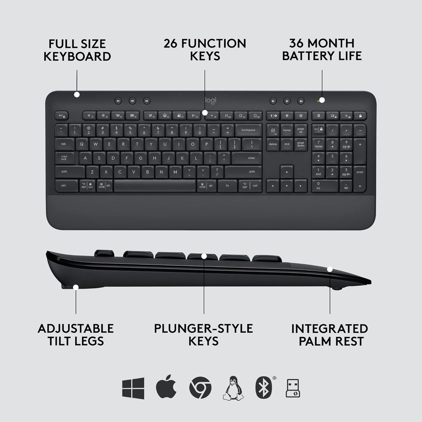 Logitech 920-010909 Signature MK650 Wireless Keyboard and Mouse Combo