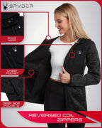 Spyder Women's Softshell Jacket: Lightweight Hooded Fleece