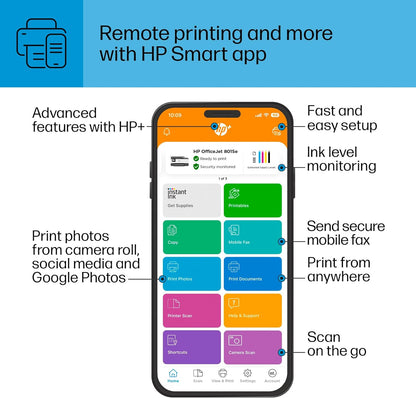 HP OfficeJet 8015e Wireless Color Printer - Instant Ink