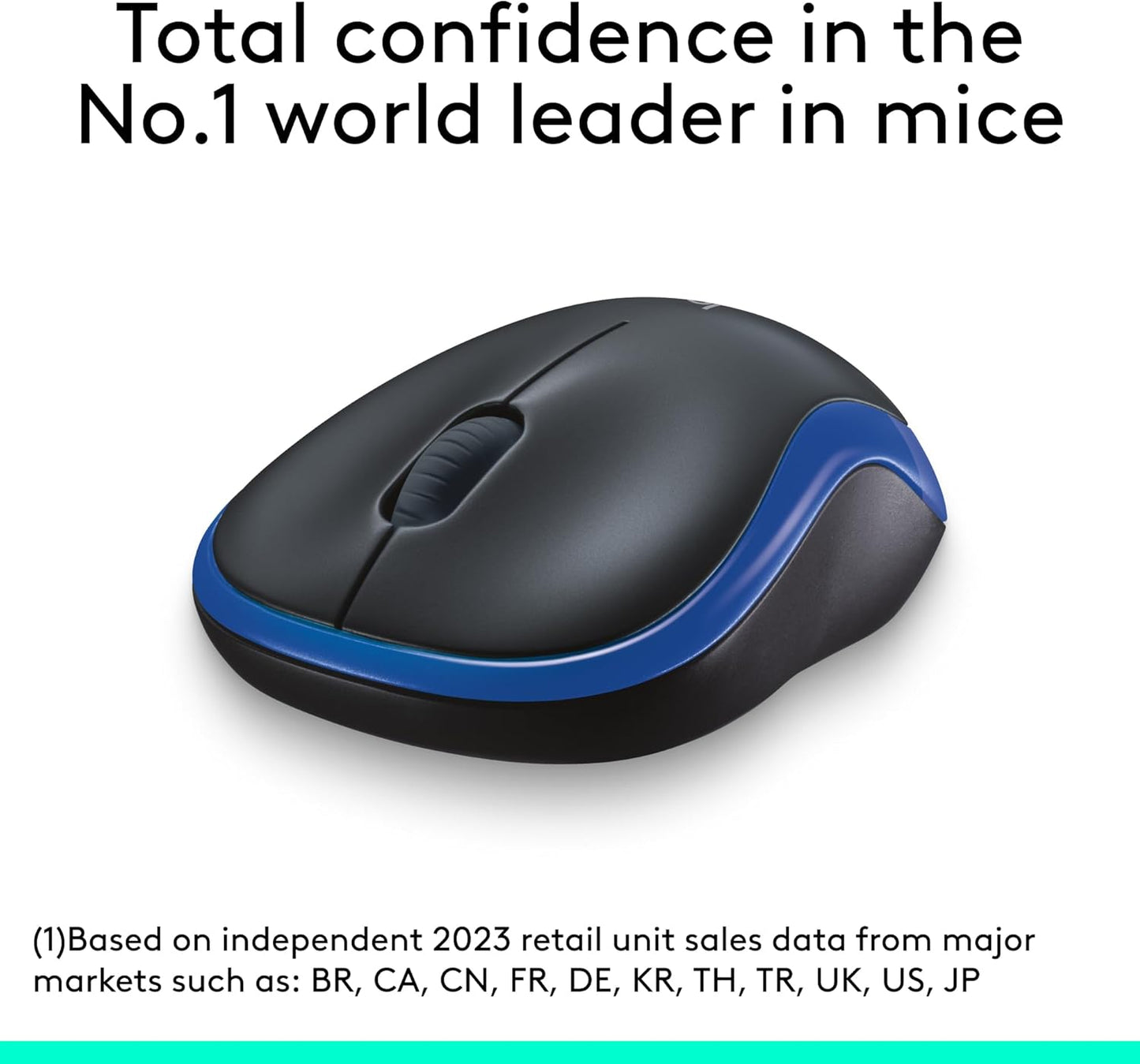 Logitech 910-003636 M185 Wireless Mouse - Blue