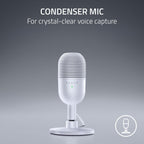 Razer RZ19-05050300-R3U1 Seiren V3 Mini: USB Condenser Microphone - White