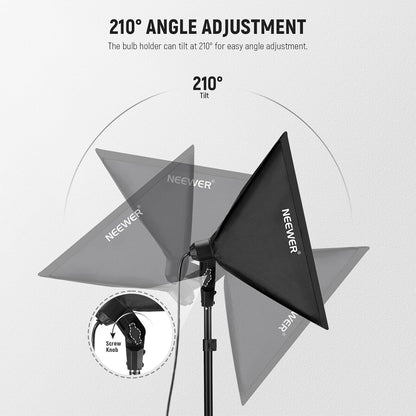 Neewer NK200 700W Equivalent Softbox Lighting Kit