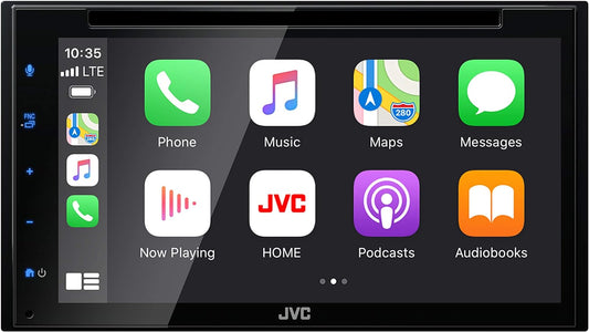 JVC KW-V66BT CarPlay Android Auto DVD Receiver, 6.8" Touchscreen