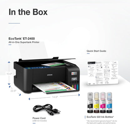 Epson EcoTank ET-2400 Wireless All-in-One Supertank Printer Renewed
