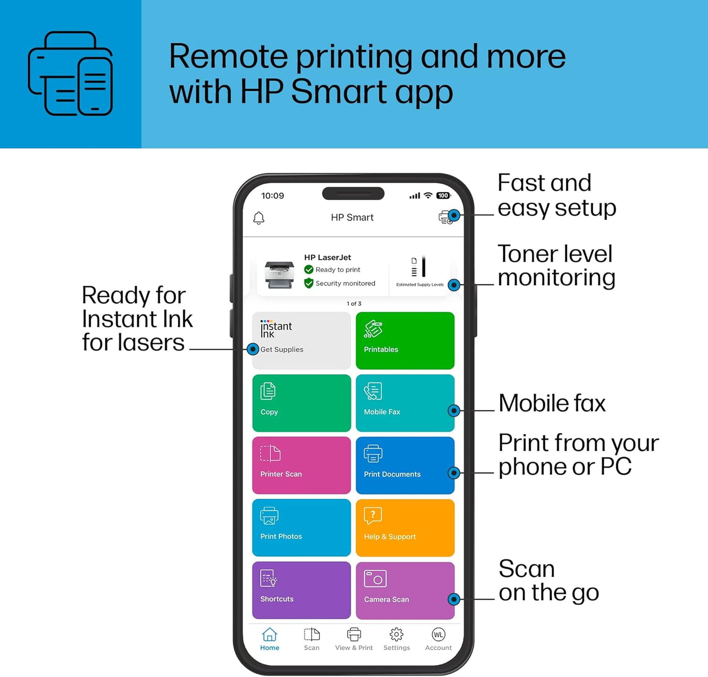 HP M209dw Wireless LaserJet Printer
