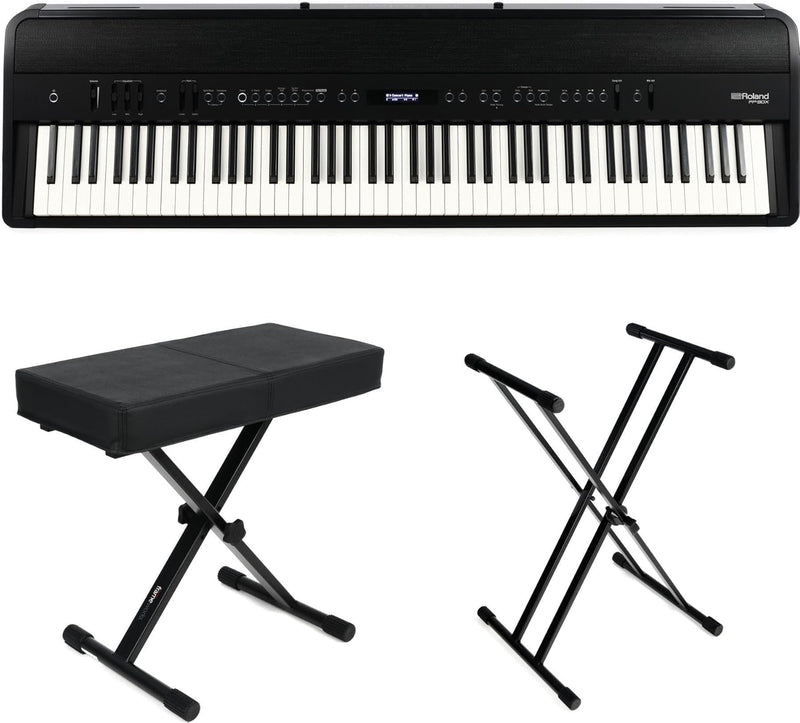 Roland FP-90X Digital Piano Essentials Bundle Black — main product image
