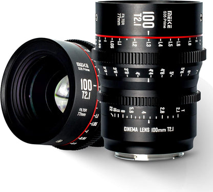 Meike 100mm T2.1 S35 EF Mount Cinema Lens - Manual Focus