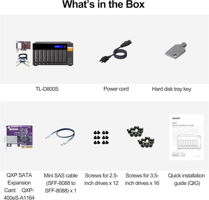 QNAP TL-D800S 8-Bay JBOD Storage Enclosure SATA