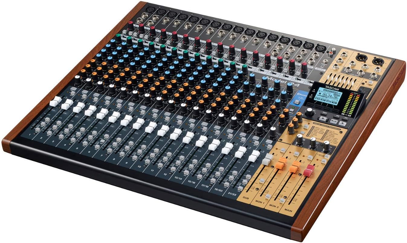 Tascam Model 24 24-Channel Multitrack Recorder Audio Interface Bundle