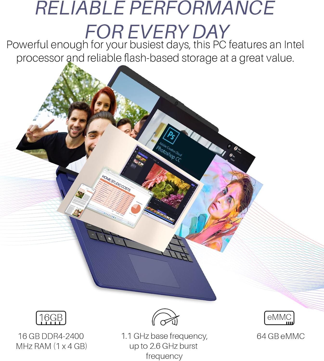 HP HP Stream 14 Student Laptop Intel N4120 16GB 64GB