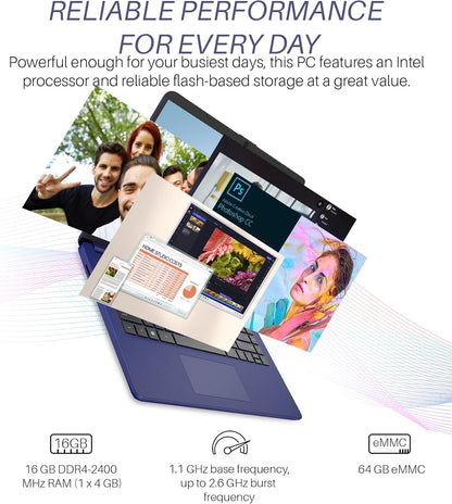 HP HP Stream 14 Student Laptop Intel N4120 16GB 64GB