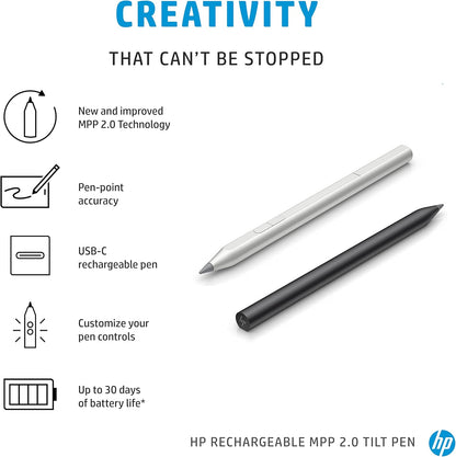 HP 3J122AA Rechargeable MPP 2.0 Tilt Pen - Black