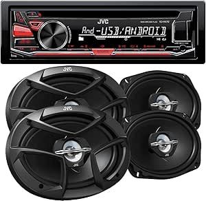 JVC KD-R470 CD Receiver with 6x9 Speakers Car Audio