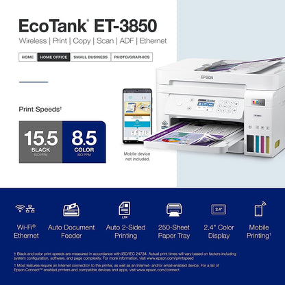 Epson ET-3850 EcoTank Wireless All-in-One Printer USB Cable