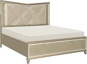 Lexicon Eden Queen Storage Bed Rose Gold