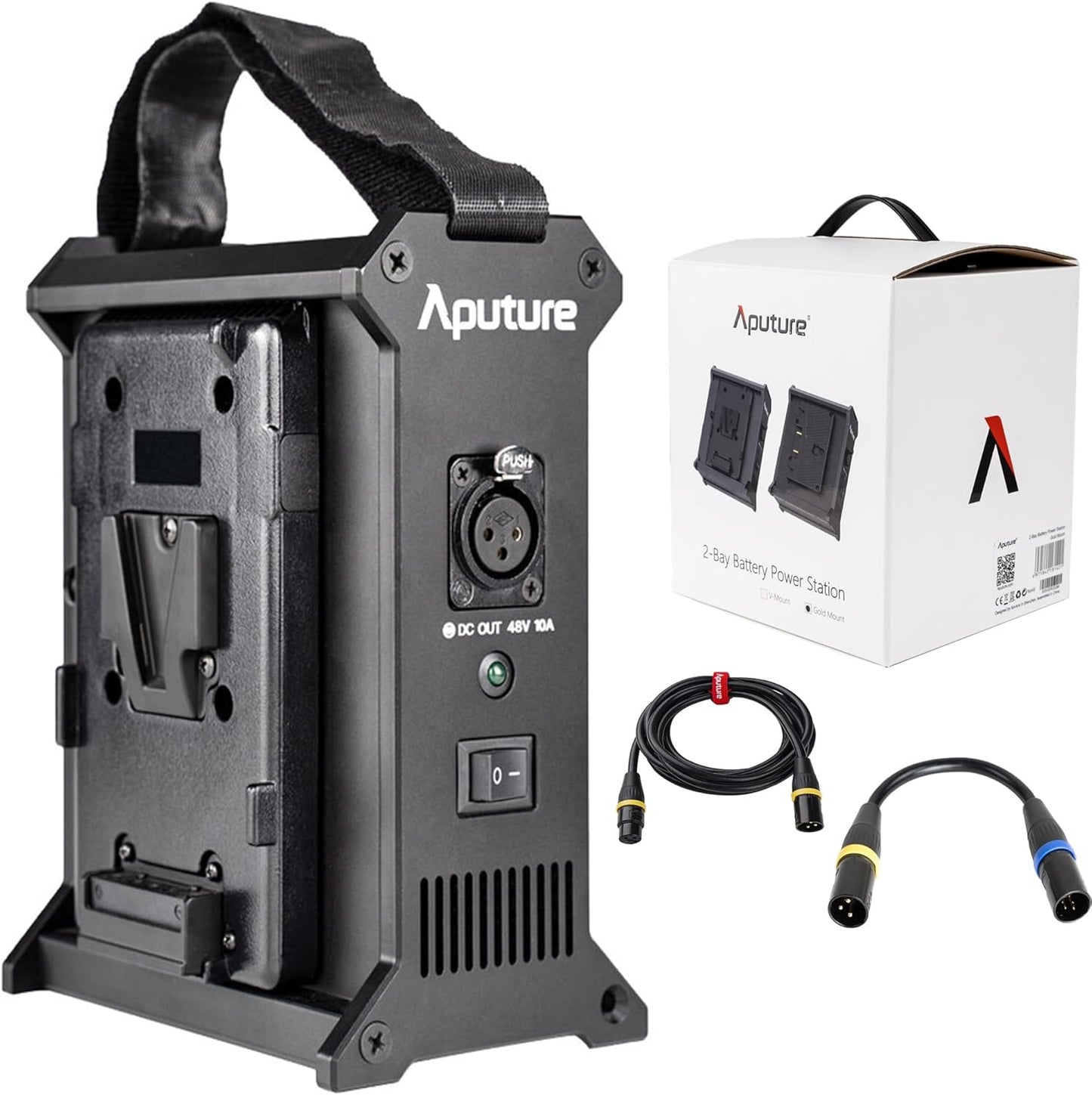 Aputure 2-Bay Battery Power Station V-Mount LED Lights