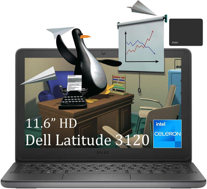 Dell Latitude 3120 11.6" Celeron Laptop Mousepad Bundle
