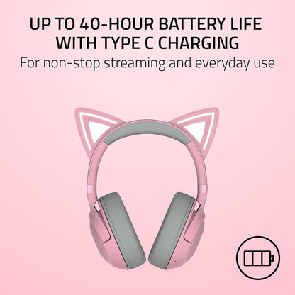 Razer RZ04-04860100-R3U1 Kraken Kitty V2 BT Headset - Quartz Pink