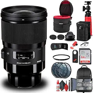Sigma 441965 28mm f/1.4 Art Lens Sony E Bundle