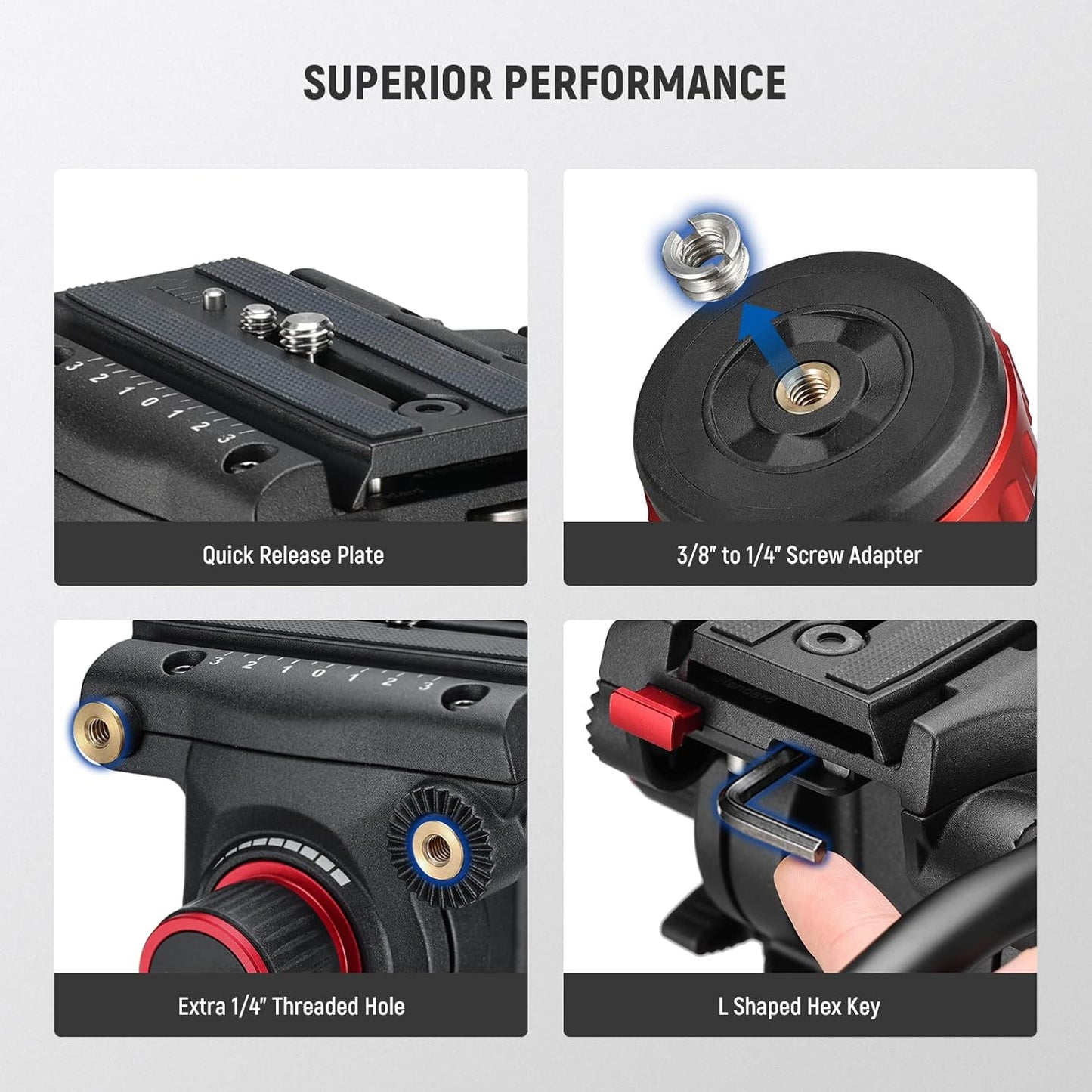 Neewer 10102269 Pro Video Tripod Fluid Head