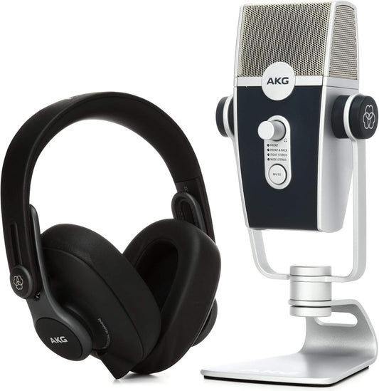 AKG 5122010-00 Podcaster Essentials Kit USB Microphone Headphones