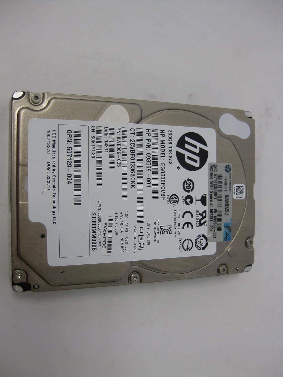 HP Eg0300fcvbf 300GB 10K SAS 2.5-Inch Renewed