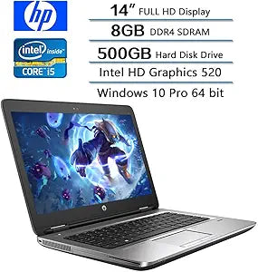 HP Flagship PC Laptop: 14" FHD, i5, 8GB RAM, 500GB HDD