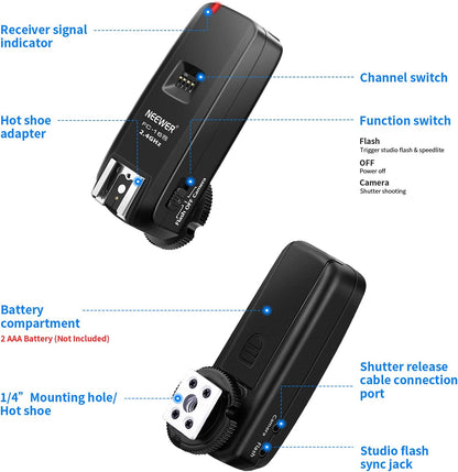 Neewer 10081863@@1 FC-16 Wireless Flash Receiver